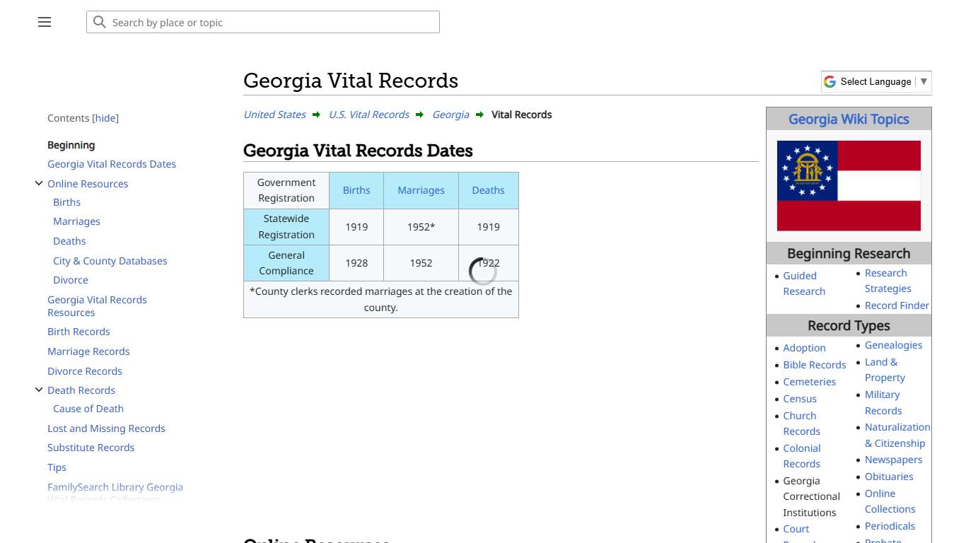 Georgia Vital Records • FamilySearch